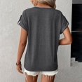 thumbnail image 5 of BYHONG Women's Colored Cotton Short Sleeved T Shirt Women Tops 2024 Grey XXL, 5 of 7