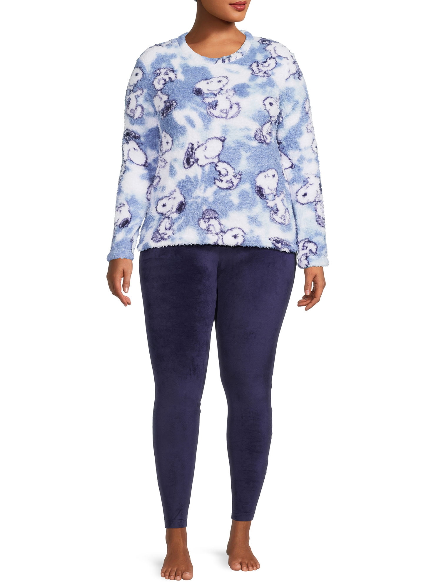 Peanuts Snoopy Women's and Women's Plus License Pajamas 2 Piece Set