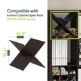 thumbnail image 3 of Furinno CUBICLE X-Shaped Cube Shelf Insert, Shelf Organizer Accessory, Dark Oak, Fits CUBICLE Extra Thick Series, 3 of 4