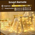 thumbnail image 3 of PEACNNG Dailyart Globe String Lights 200Led 75FT Waterproof Fairy Lights Plug in 8 Modes with Remote Control Brightness Adjustable Timing String Lights Indoor Outdoor Fairy Lights for Bed, 3 of 5