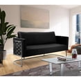 thumbnail image 2 of Meridian Furniture Casa Black Velvet Upholstereded Sofa, 2 of 8