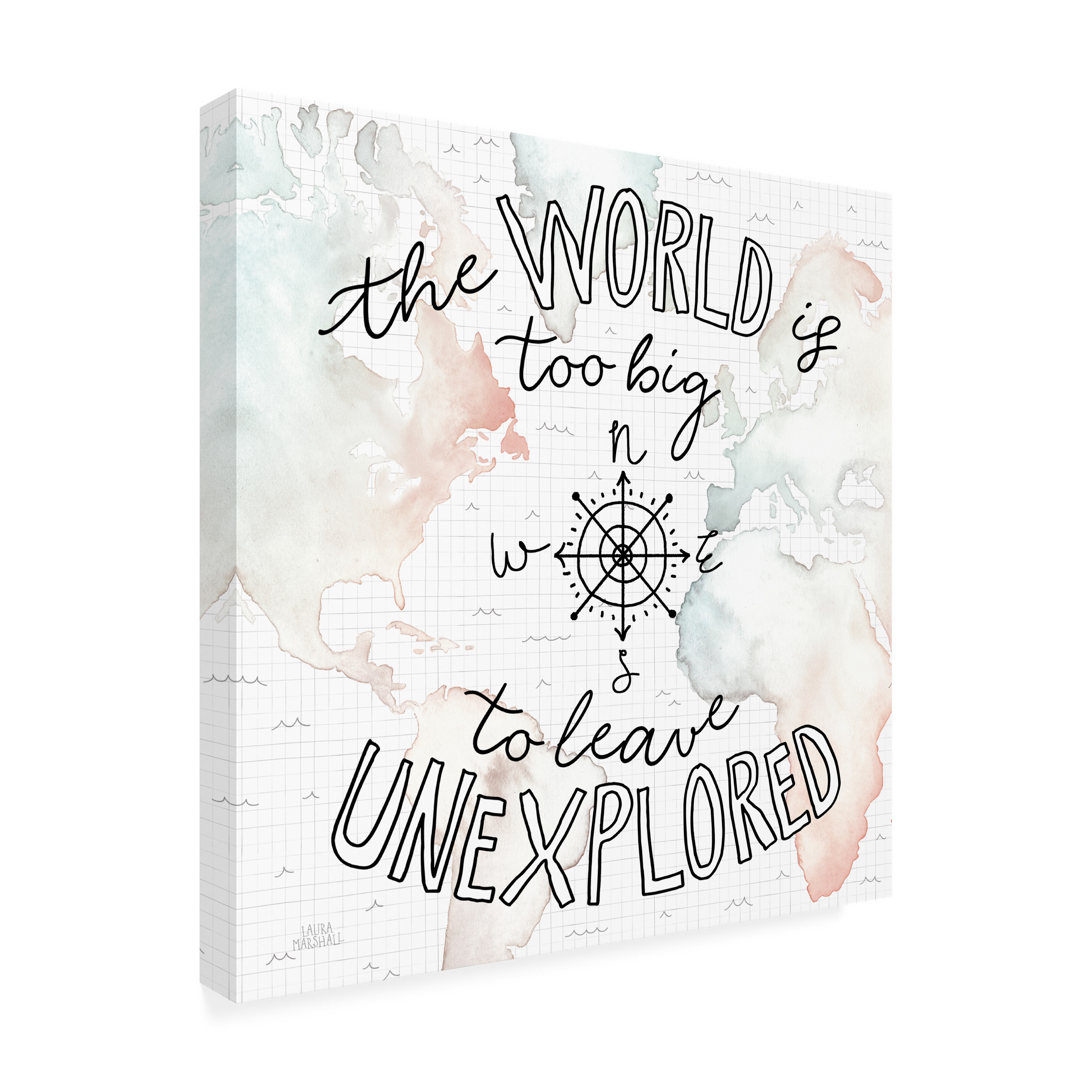 Trademark Fine Art 'World Traveler II' Canvas Art by Laura Marshall