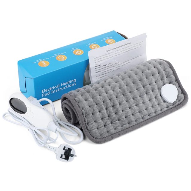 Almohadilla térmica de microfelpa para terapia eléctrica, manta eléctrica de 3 niveles para alivio del dolor de espalda, cintura y Abdomen, 60x30cm, calentador de invierno