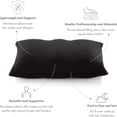 thumbnail image 3 of Premium Microbead Bed Pillow, Small Extra Fluffy But Supportive - Ultra Comfortable Sleep with Silk Like Anti Aging Cover 85% spandex/ 15% nylon Breathable, Cooling Matte Black, 3 of 3