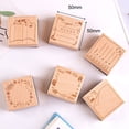 thumbnail image 2 of BUYISI 50Mm Retro Wooden Seals Set Date Alphabet Weather Calendar Message Frame Series Decoration For Diy Scrapbooking Journal Crafts F, 2 of 4