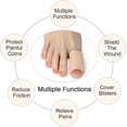 thumbnail image 3 of Cuttable Toe Tubes Sleeves, 5 Pack, Made of Elastic Fabric Lined with Silicone Gel. Toe Sleeve Protectors Relief Toe Pressure Pain, Corn and Calluses Remover (for Big Toe, 15cm Length), 3 of 5