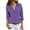 Purple Shirts, variant on CAIVO Womens Button Shirts Long Sleeve Roll Up Boyfriend Style Lapel V Neck Casual Work Blouses Holiday Solid Color Summer Back To School Tops