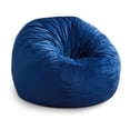 thumbnail image 3 of 3FT Bean Bag Chair Bean Bag Chairs for Adults Giant Bean Chairs with Velvet Cover, Memory Foam BeanBag Chair Fluffy BeanBag Chairs for Living Room, Bedroom - Blue(36" x 36" x 22"), 3 of 9