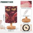 thumbnail image 3 of WOBOGO Flamingos in Love Pattern Bedroom Table Lamp USB Power Connector Wooden Base Round Linen Shade For Living Room Desk, 3 of 7
