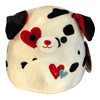 Squishmallows Official Kellytoy Valentines Squad Squishy Soft Plush Toy Animal (8 Inch, Dustin Dalmatian Dog)