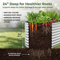 thumbnail image 4 of Galvanized Raised Garden Beds Outdoor 1 Pack 8×4×2ft UNTIMATY Metal Raised Garden Bed for Gardening Gifts, Galvanized Steel Planter Box for Vegetables, Silver, 4 of 7