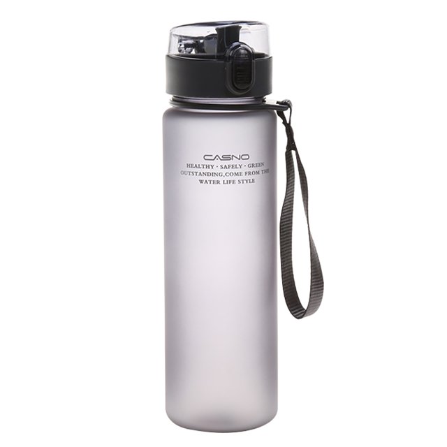 Naiovety 1 taza de agua de plástico para exteriores, taza para deportes acuáticos con jugo frío, taza de agua portátil con cuerda de leche, taza de Teteras negro 400ML Naiovety HA004187-05