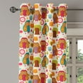 thumbnail image 3 of Ambesonne Fall Grommet Curtain, Colorful Owl Woodland Animals, 50" x 63", Multicolor, 3 of 6
