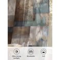 thumbnail image 3 of Sheer Curtains 2 Panels Set, Marble Teal Brown Abstract Geometric Lines Window Sheer Curtains for Living Room/Bedroom, Light Filtering Rod Pocket Voile Drapes, 52" W x 45" L, 3 of 7