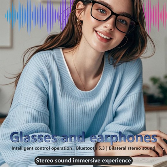 Gafas Inteligentes Magnéticas con Filtro de Luz Azul y Lentes Polarizadas con Asistente de Voz, Protección UV400, Color Azul Polarizado