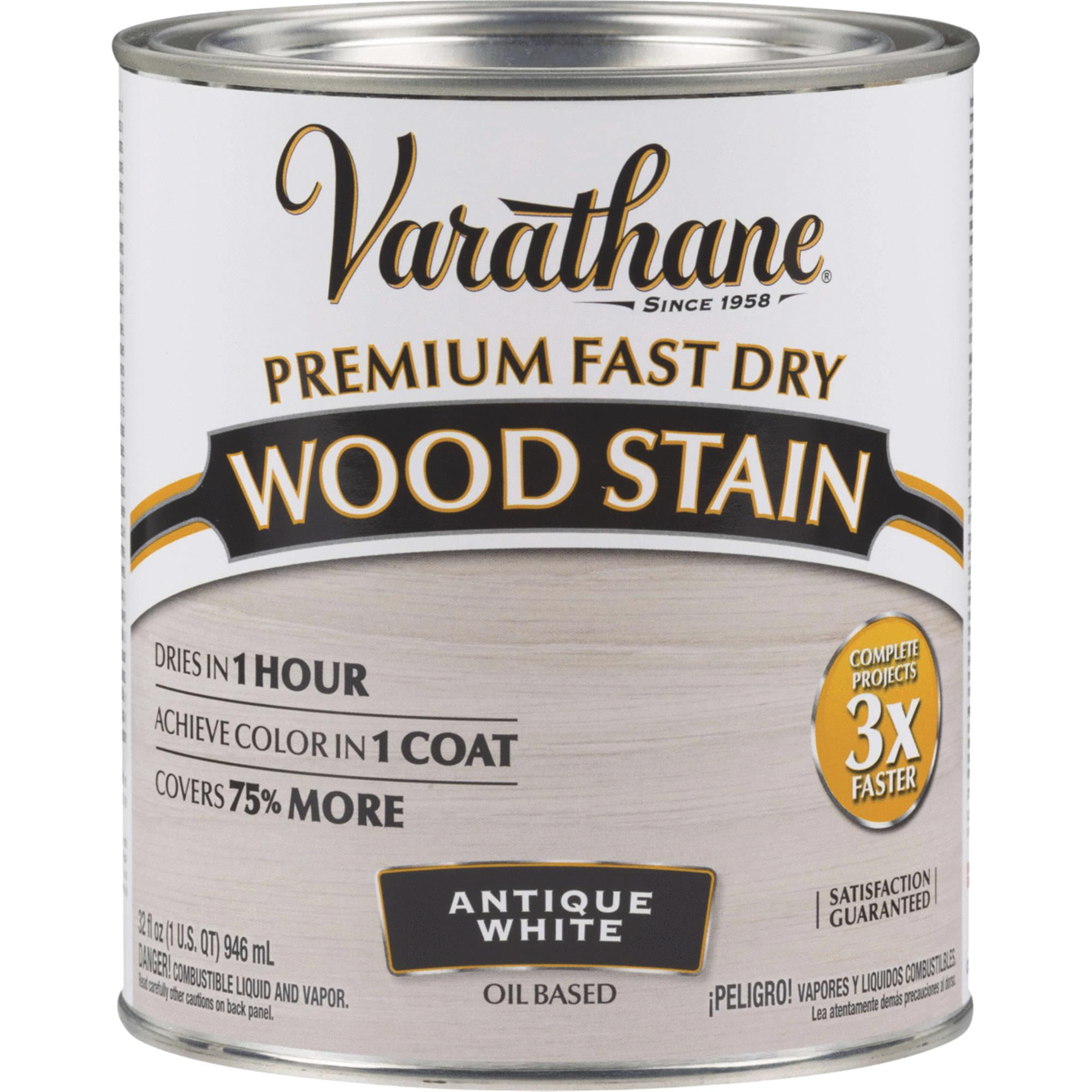 VARATHANE 297424 Wood Stain, Antique White, 1 qt Can
