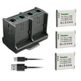 thumbnail image 1 of Kastar 3-Pack Battery and Quadruple Charger Compatible with Sony NP-SP70 SP70 SP70A SP70B 4-261-368-01, Bloggie MHS-FS2, MHS-FS2K, MHS-FS2/V, MHS-FS3, MHS-TS10, Bloggie MHS-TS20K, MHS-TS20/S, MHS-TS22, 1 of 7