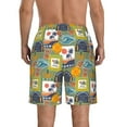 thumbnail image 3 of Kdxio Hawaiian Style Pattern Mens Casual Shorts - Drawstring Summer Beach Sports Shorts for Men, 3 of 9