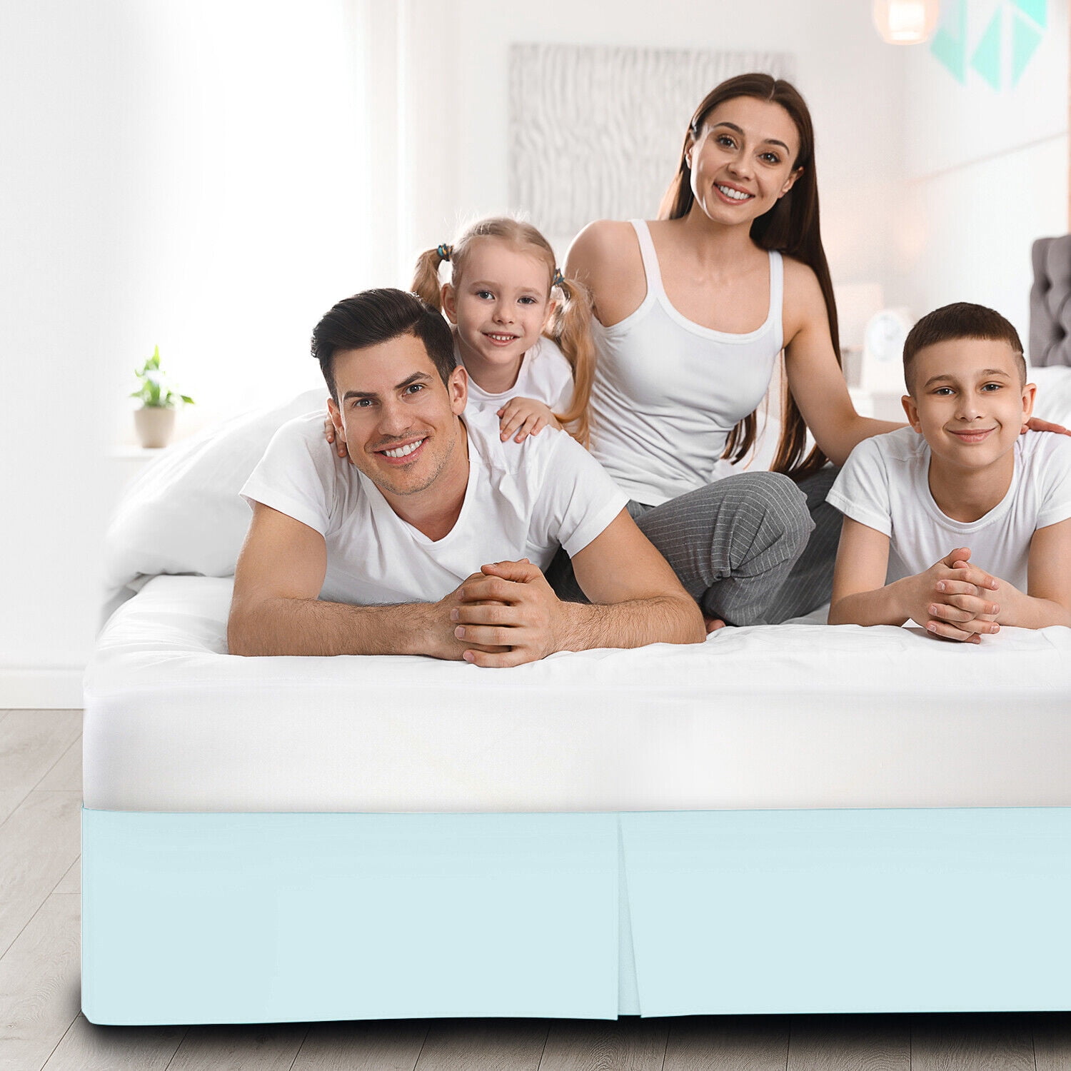 Luxury Bed Skirt  Solid Microfiber Pleated 14" Drop Premium Dust Ruffle