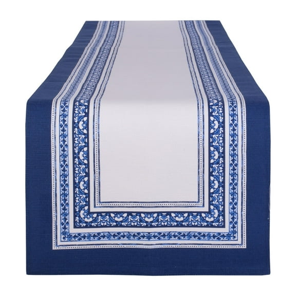 Porto Stripe Print Table Runner 14x72