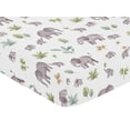 thumbnail image 6 of Watercolor Elephants 4 Piece Brushed Microfiber and Cotton Crib Bedding Set Boy or Girl Gender Neutral Unisex by Sweet Jojo Designs, 6 of 6