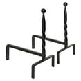 thumbnail image 3 of Modern Ember Bowmore 9" W x 18.75" H x 14.75" D Firewood Andirons for Fireplaces - Black, 3 of 8