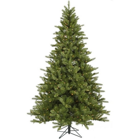 Vickerman Pre-Lit 7.5' King Spruce Artificial Christmas Tree, Dura-Lit, Clear