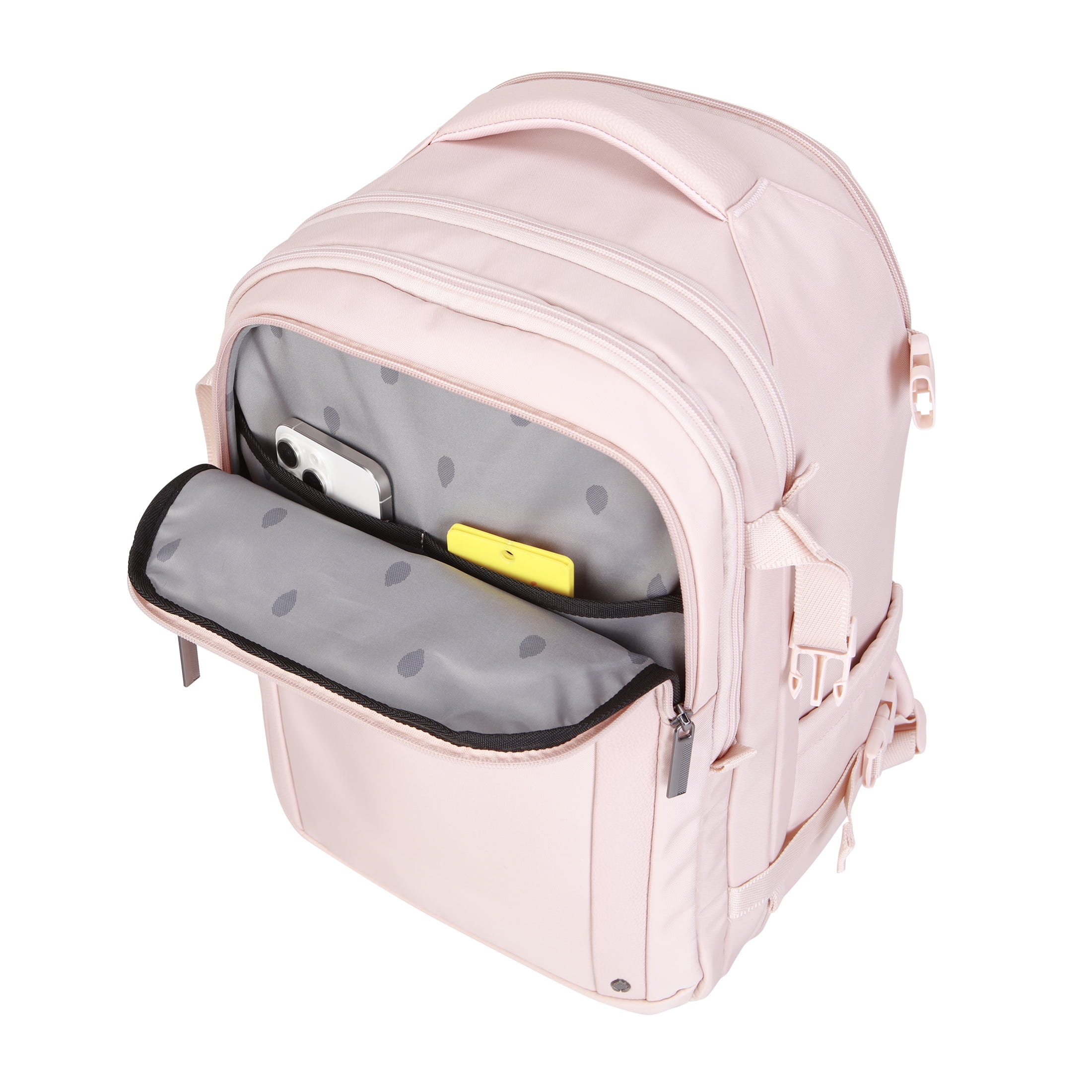 btL 18-inch Nylon Travel Backpack with 15-inch Laptop Sleeve, Rose Smoke