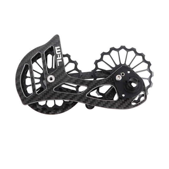 Oversized Ceramic Bearing Rustproof Pulley Rear Derailleur Cage Wear-resistant Hub Guide Wheel Kit Bike Accessories Outdoor Black SD2