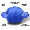 thumbnail image 2 of 4FT Velvet Bean Bag Chair for Kids and Adults, Plush Floor Chair with Washable Cover, Comfy Lounge Chair for Bedroom Living Room, Blue, 2 of 8