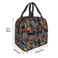 thumbnail image 3 of Honeii Multicolored Butterflies C Print Lunch Bag Women, Lunch Box Lunch Bag for Women Adult Men, Small Leakproof Cute Lunch Tote Large Capacity Reusable, 3 of 8