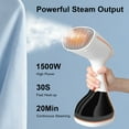 thumbnail image 3 of Steamer for Clothes, 1500W Fast Heat-up Clothes Steamer Handheld Garment Steamer with 3 Steam Settings, 320ml Water Tank with Cord, Portable Travel Steam Iron for Removes Wrinkle Safe on All Fabric, 3 of 7