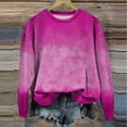thumbnail image 2 of Pisexur Chandail en Molleton pour Femmes Dégradé Col Rond Chandail en Molleton Ample Surdimensionné Automne Mode Décontracté Pull-Over Manches Longues pour Femmes, 2 of 3