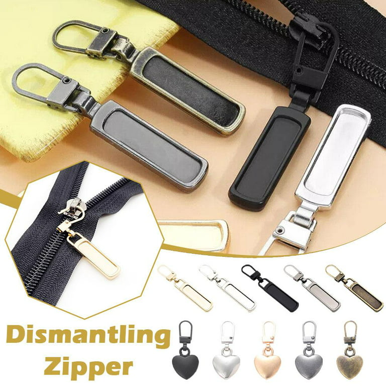 Zipper Pull Replacement,Universal Metal Luggage Replacement Zipper Pulls  Slider,Zipper Fix Repair Kit,Zipper Pull Tab for Luggage,Backpack,Jackets, Coat,Boots,Clothing Shoes D7K7 