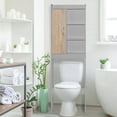 thumbnail image 6 of Ace Over-the-Toilet Storage Shelf in Light Gray & Natural Oak, 6 of 7