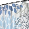 thumbnail image 3 of Blue Floral Leaf Pattern Shower Curtain 84"x72" ,Bathroom Decorative Shower Curtains Set with 12 Hooks,Modern Waterproof Washable Shower Curtain, 3 of 6