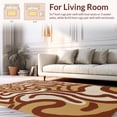thumbnail image 2 of ODIKA 8' x 10' Machine Washable Non-Slip Area Rug, Abstract Wave High Traffic Rug, Brown, 324800, 2 of 7