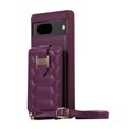 thumbnail image 5 of Nalacover for Google Pixel 7 Ring Holder Crossbody Wallet Case with Credit Card Slots, Lanyard Shoulder Strap Premium PU Leather Wrist Hand Strap Cover with Kickstand,Deeppurple, 5 of 8