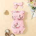 thumbnail image 4 of Baby Rompers Girl Baby Girls Easter Sleeveless Cartoon Rabbit Printed Tassels Romper Bodysuits Girls Summer Outfits Red 9 Months-12 Months, 4 of 6