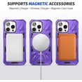 thumbnail image 3 of Rotatable  Ring Case for iPhone 13 Pro Max,Compatible with MagSafe with 360° Ring Stand Shockproof Phone Cover Case for iPhone 13 Pro Max Purple, 3 of 12