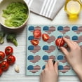 thumbnail image 3 of American Flag Cutting Board, Heart with Flag Patriot Pattern Modern American Day Graphic Print, Decorative Tempered Glass Cutting and Serving Board, Large Size, White Red, by Ambesonne, 3 of 5
