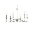 thumbnail image 3 of Maklaine Modern 6-Light Transitional Metal Chandelier in Polished Nickel, 3 of 6