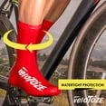 thumbnail image 3 of Velotoze Tall Shoe Cover 2.0 - Covers Road Cycling Shoes - Water-Proof Windproof Overshoes For Bike Rides In Spring Fall Winter Rainy Cold Weather - Bright Colors Make Road Biking Trips Safer Red, 3 of 5