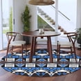 thumbnail image 4 of 7ft Washable Round Rug, Aztec Non-Slip Circle Area Rug for Living Room Dining Room, Geometric Pattern Indoor Floor Mat for Home Decor, 4 of 9