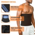 thumbnail image 4 of Lilvigor Waist Trimmer for Men Sauna Belt, Neoprene-Free Waist Cincher, Sauna Slimming Belt Sauna Sweat Workout Sports Shaper Stomach Waist Trainer for Weight Loss, 4 of 7