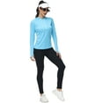 thumbnail image 6 of Weilanxin Women's UPF 50+ Sun Protection Hoodie SPF Shirt Long Sleeve Hiking Fishing Outdoor Shirt Lightweight Hoodie SkyBlue 2XL, 6 of 9