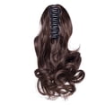 thumbnail image 3 of YOPTOP Extension de Cheveux Queue de Cheval Courte et Bouclée à Clipser, Mignon Clip en Cheveux Synthétiques, Brun Moyen, 12 Pouces-110g, 3 of 6