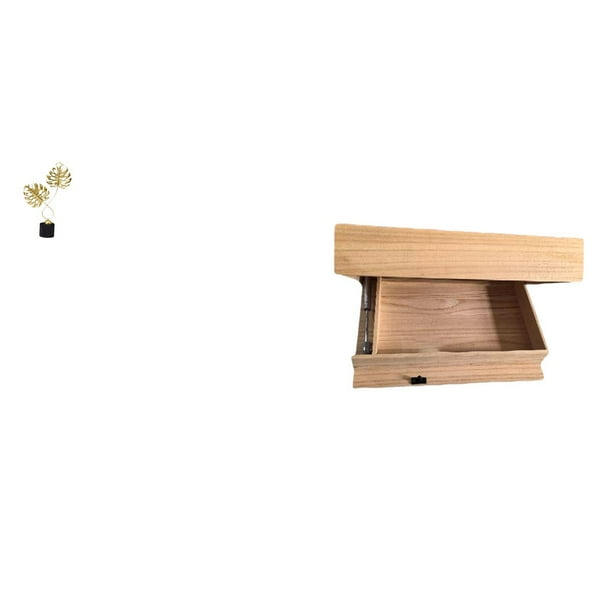 Escultura de figura de hoja de hierro, adorno para escritorio, armario, inauguración de la casa, chimenea con estante flotante, compartimento para caj