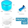 thumbnail image 2 of EZEELAI Denture Bath Case Denture Soaking Container with Lid Leak Proof, False Teeth Holder Mouthguard Storage Box Retainer Soaking Case - Transparent Blue, 2 of 8
