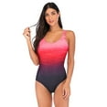 thumbnail image 6 of Miqool Womens One Piece Swimsuits Scoop Neck Tummy Control Bathing Suit Slimming Swimsuit Color Block Athletic Modest Monokini Swimwear, 6 of 9